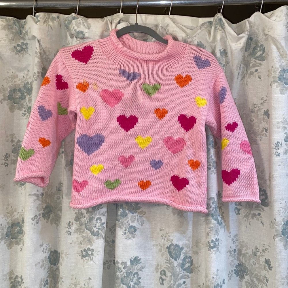 Pink seater with hearts